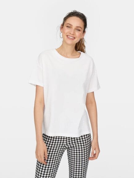 White plain women tshirt