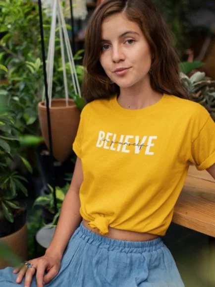 Believe half sleeve tshirt