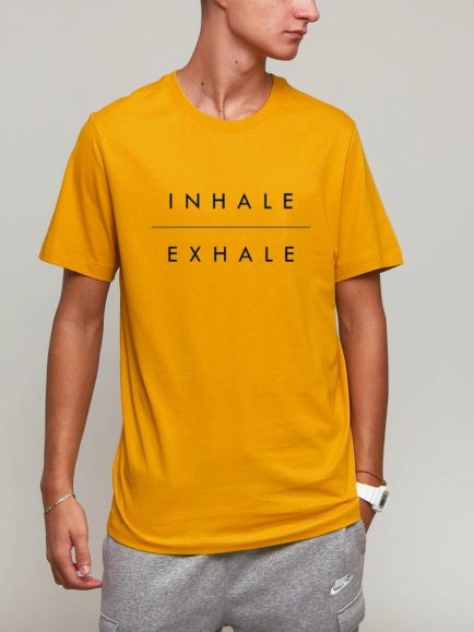 Inhale exhale half sleeve tshirt