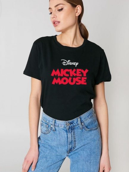 Mickey Mouse black half sleeve tshirt