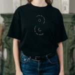 Sun and moon black half sleeve tshirt