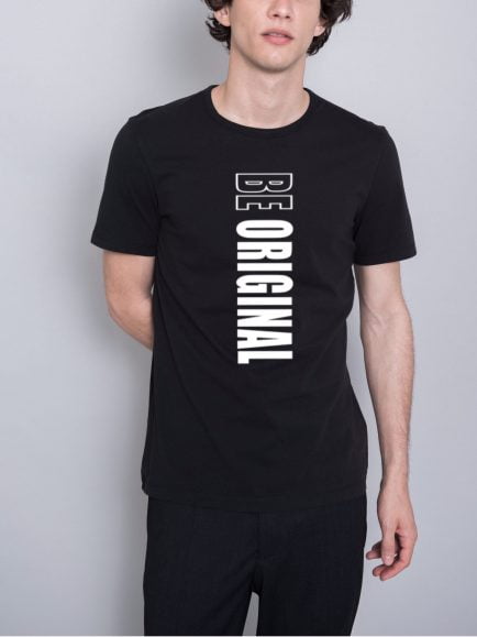 Be original black half sleeve tshirt