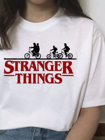 Stranger things white tshirt