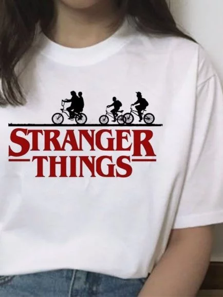 Stranger things white tshirt