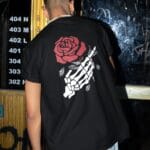 Flower in hand Black tshirt
