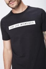 Live Life Intensively Black Men Tshirt