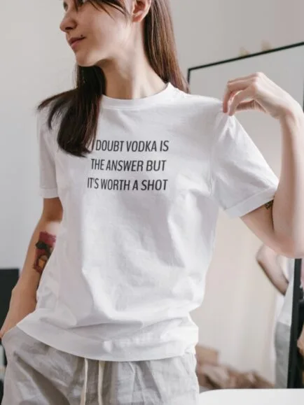 Worth A Shot White Women Tshirt