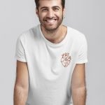 Heart White Men T-shirt
