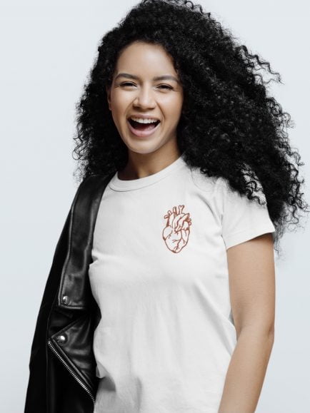 Heart White Women T-shirt