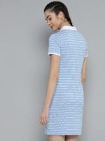 T-Shirt Dress - Striped Blue - Image 4
