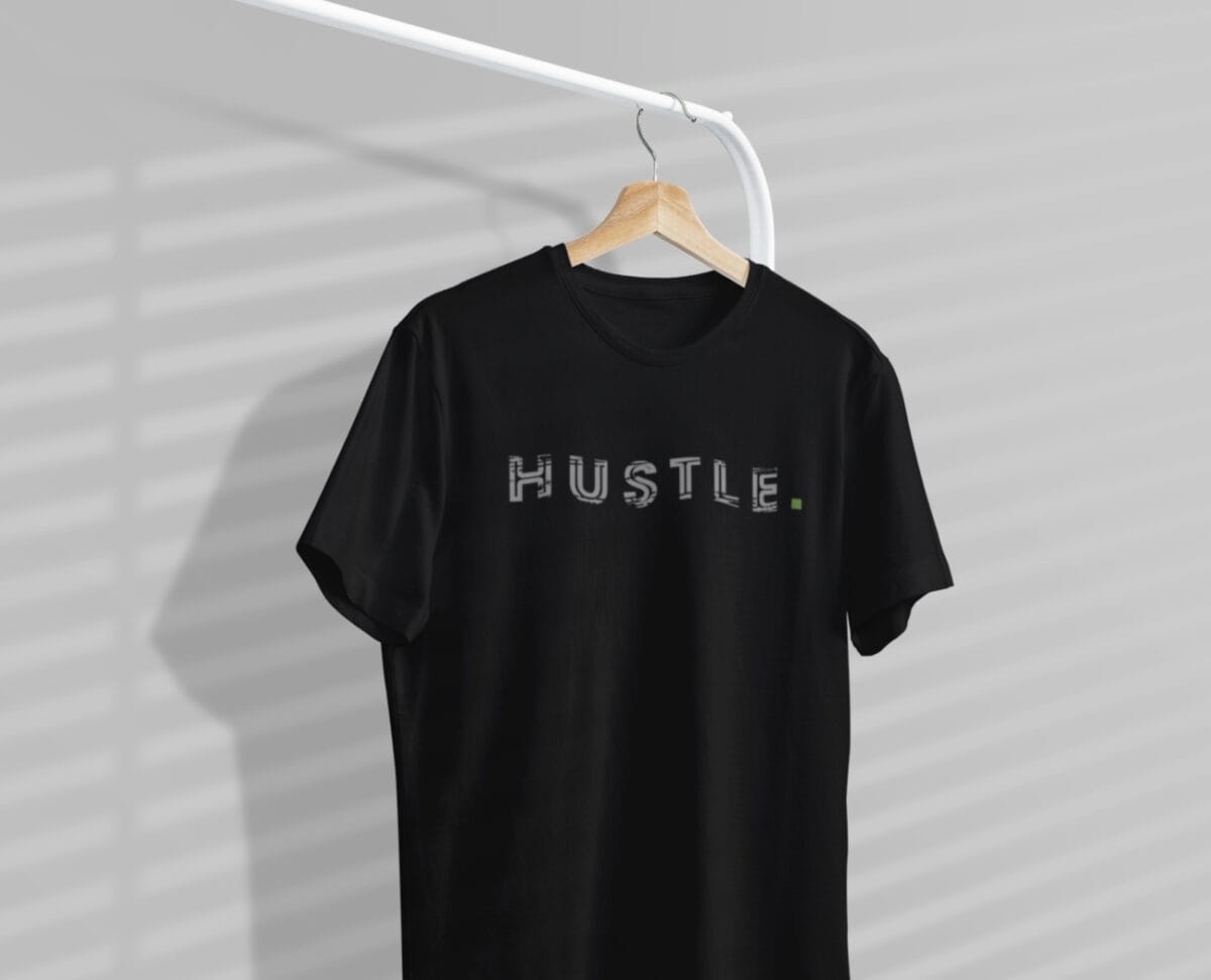 Hustle Black T shirt - Image 1