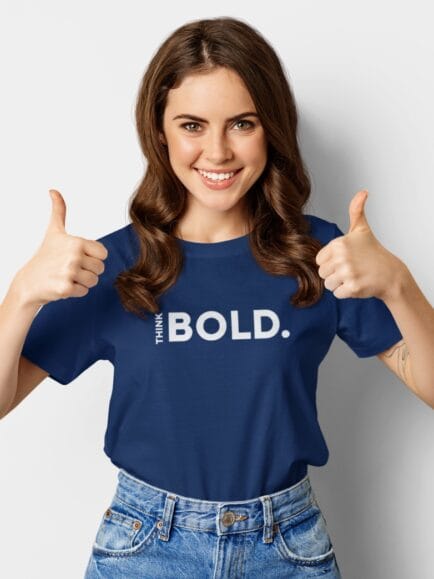 Think Bold Navy Blue T shirt