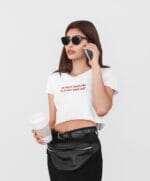 My Heart Says White Crop Top