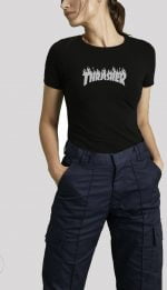 Thrasher Women Black Tshirt