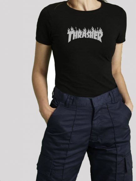 Thrasher Women Black Tshirt