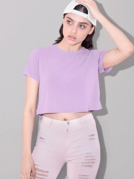 Lilac regular fit Crop Top