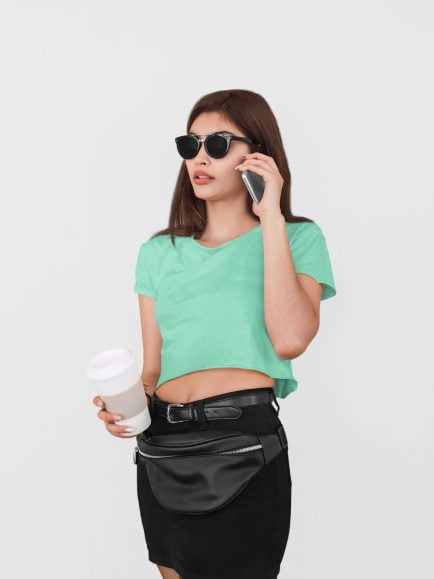 mint regular fit crop top