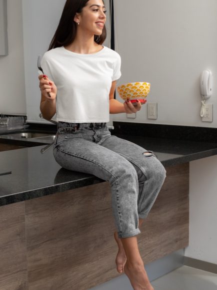 white crop top