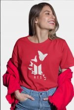 BTS Women Red Tshirt