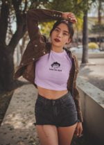 Leave Me Alone Lavender Crop Top