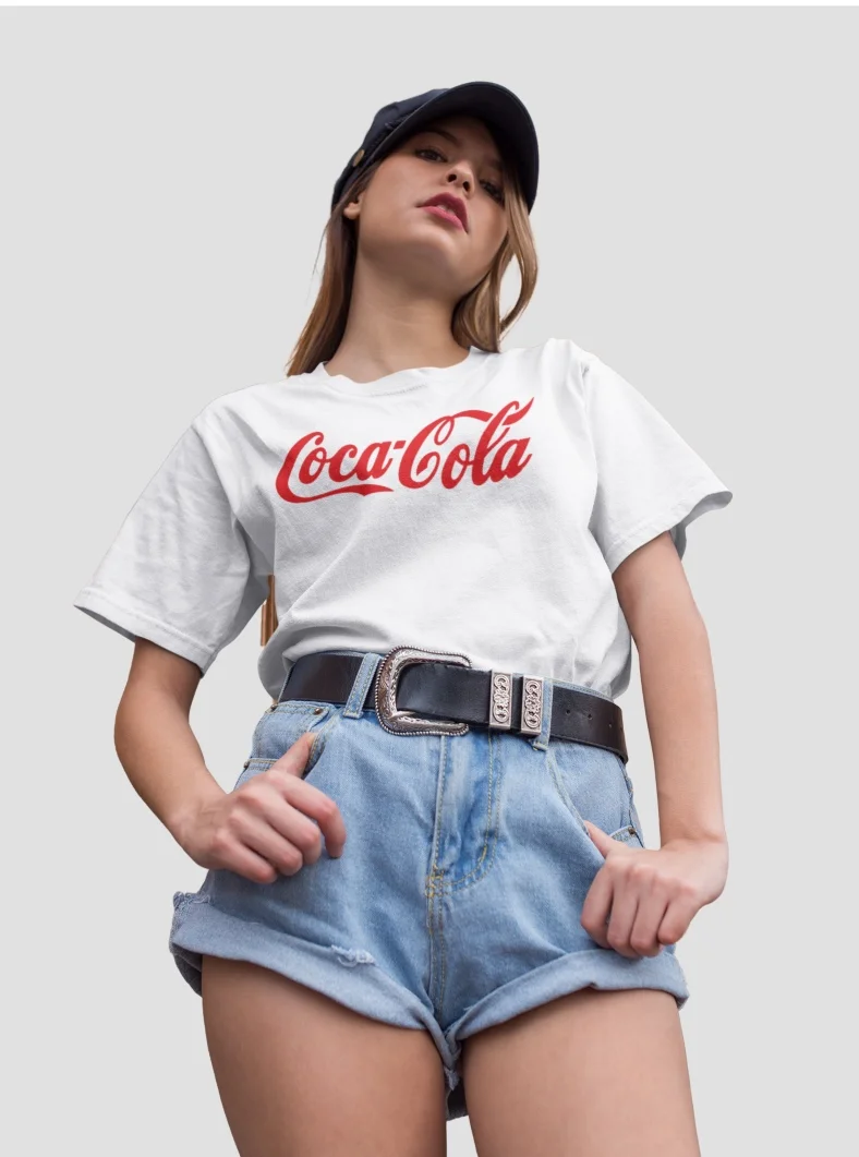 cocacola white tshirt