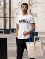 nasa white men tshirt