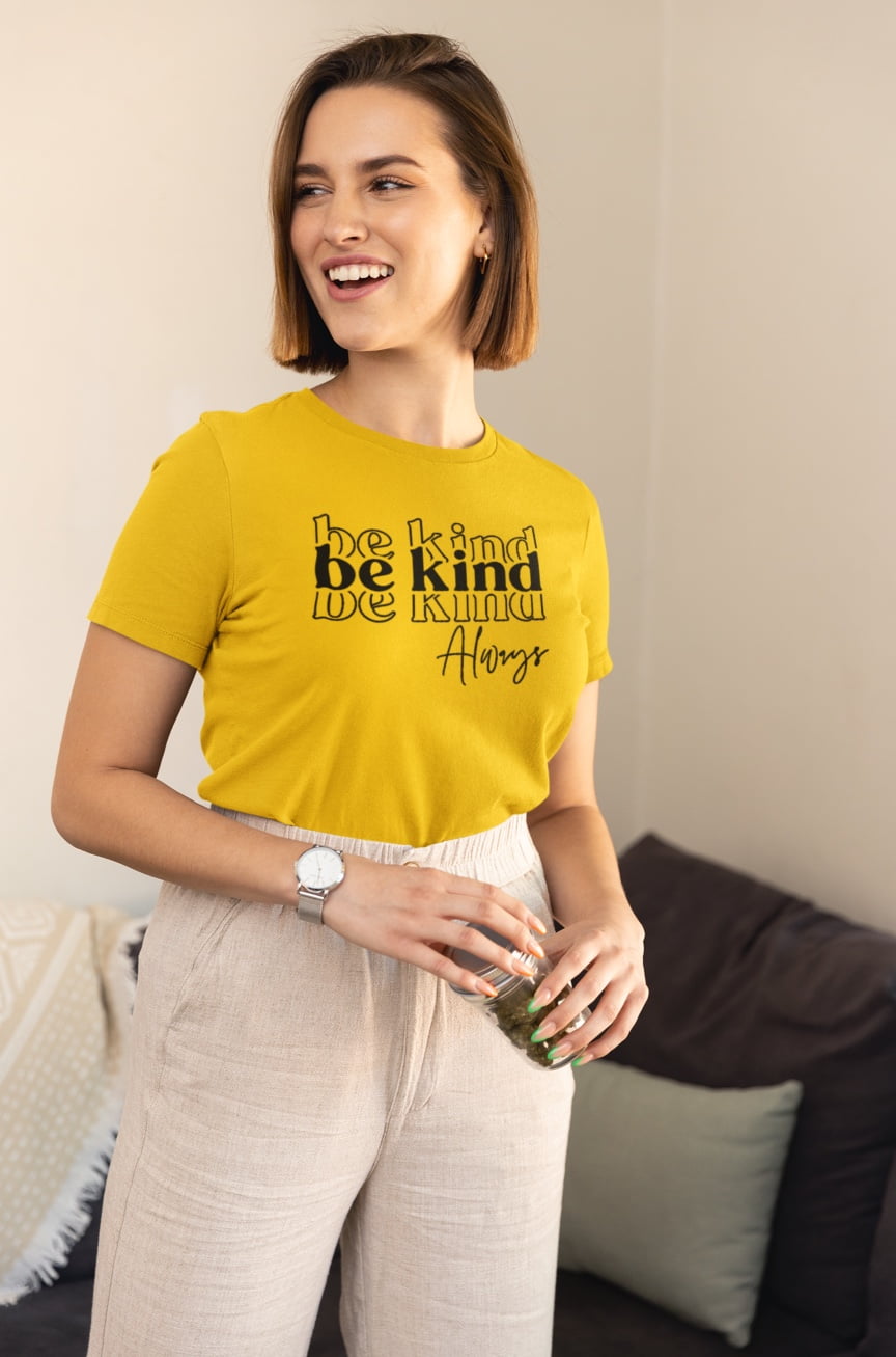 be kind always mustard tshirt