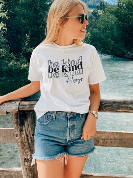 be kind always white tshirt