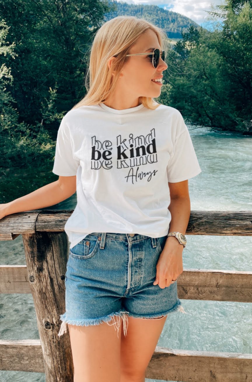be kind always white tshirt