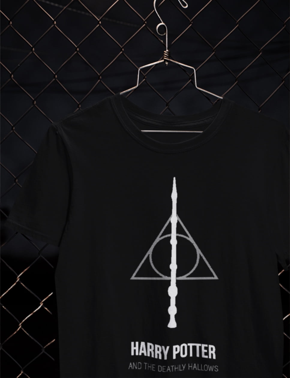 Harry Potter and the Deathly Hallows Black T shirt