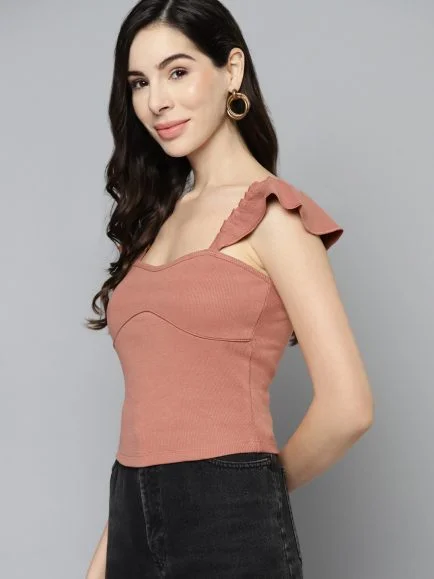 Dusty Pink corset Fib Top