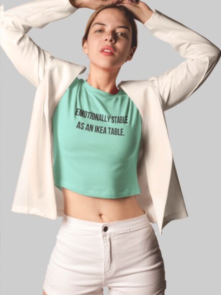Emotionally Stable Mint Crop Top