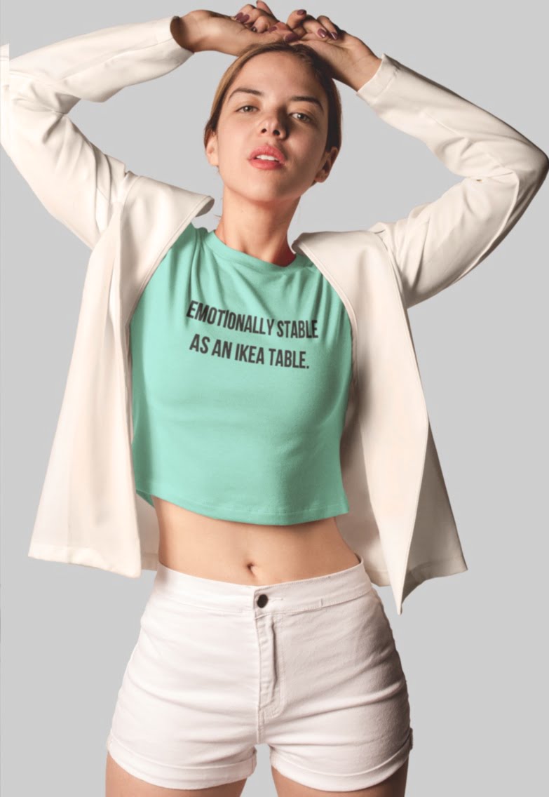Emotionally Stable Mint Crop Top