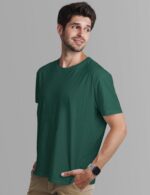 Green Unisex Half Sleeve T-shirt - Image 2