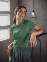 Dark green women T-shirt