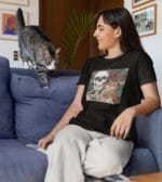 Cat Aaesthetic Black T-shirt
