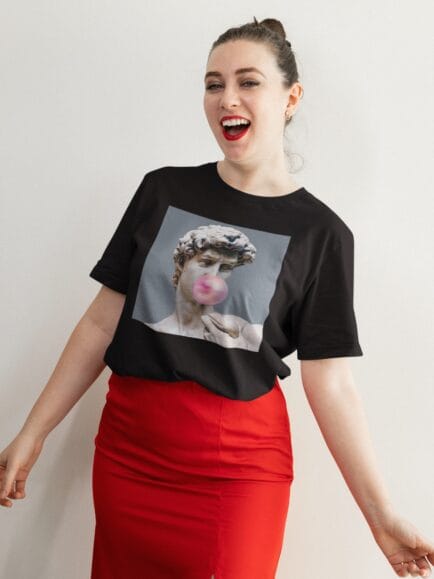 Aesthetic Design Black colored Women's T-shirt