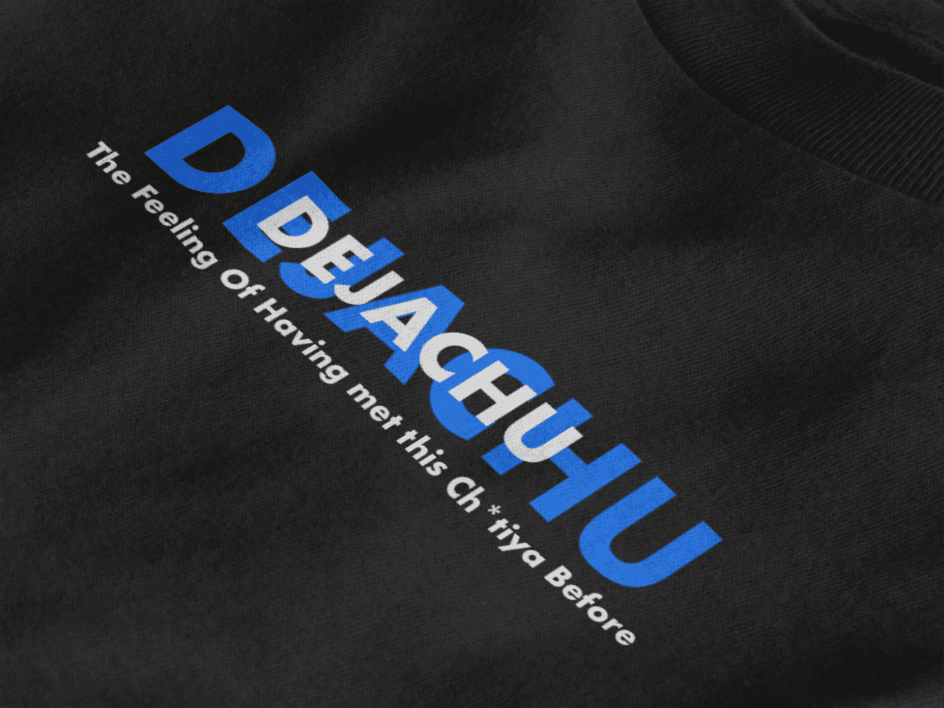 round-neck-tee-mockup-in-a-close-up-shot-12013 Dejachu T-shirt - Image 1