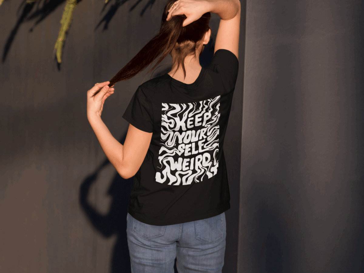 Stay your self Weird black T-shirt - Image 1