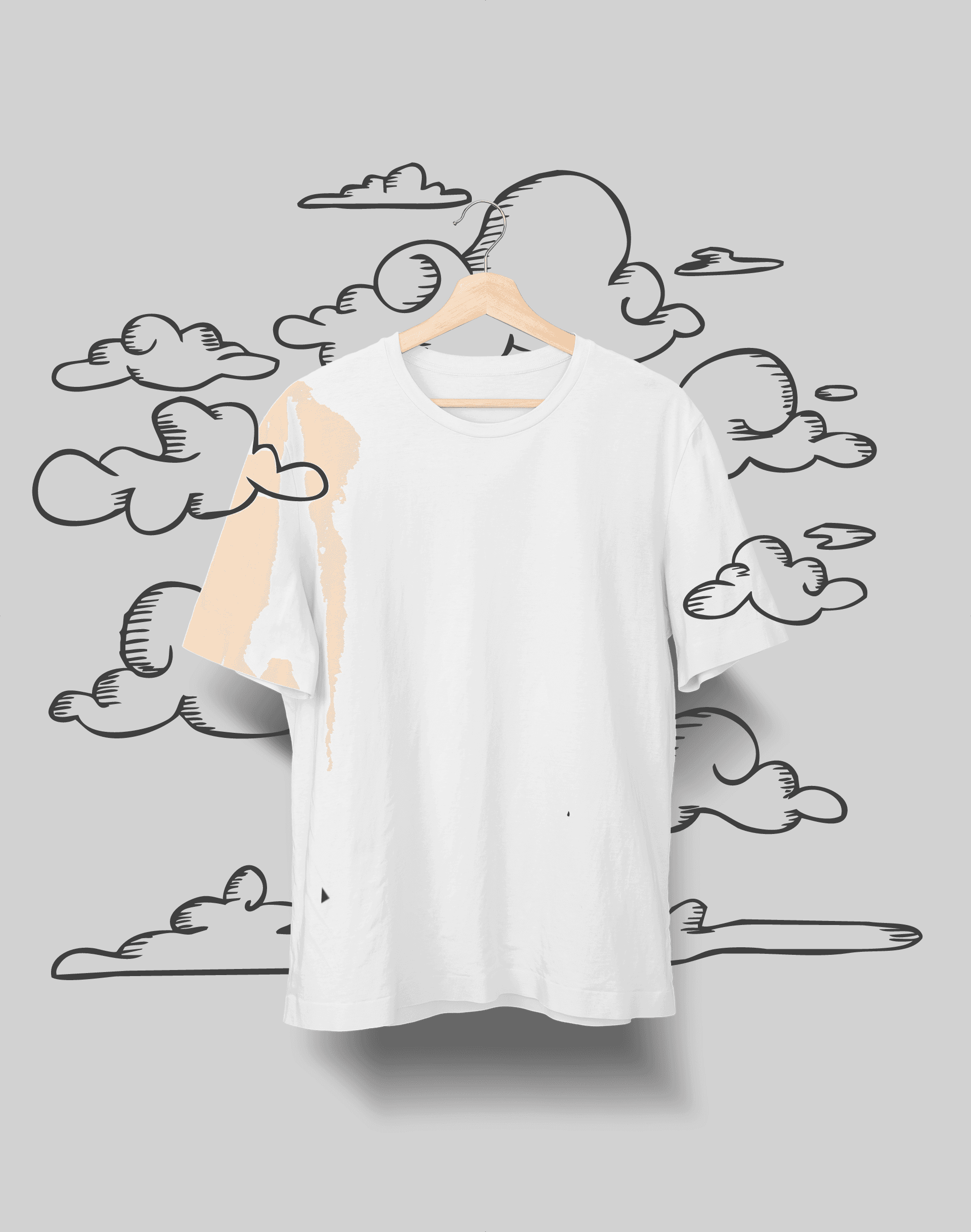 mockup-of-a-t-shirt-hanging-against-a-solid-background-2362-el1 (9) White Unisex Half Sleeve T-shirt - Image 1